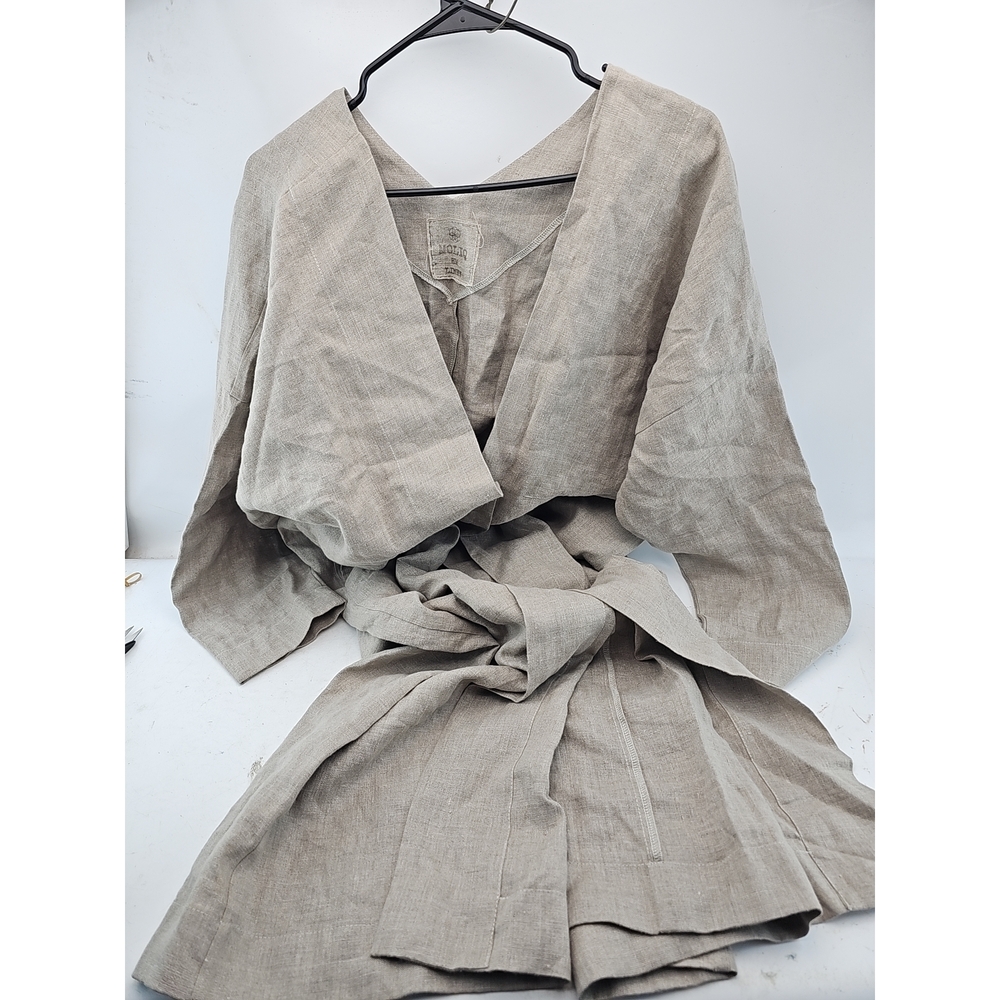 Moliq Linen V-Neck Relaxed Tunic Dress